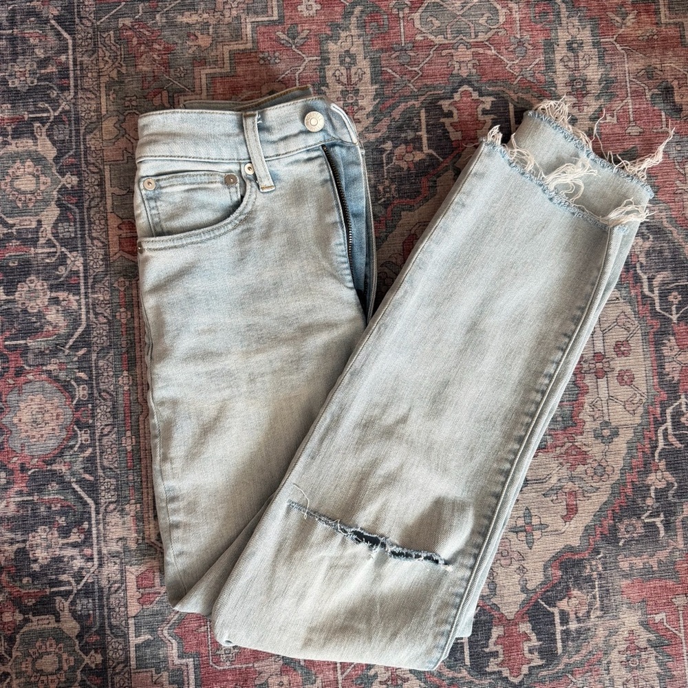 Madewell Perfect Vintage Straight Jeans | Light Wash | Size 24